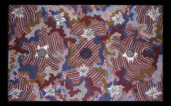  Napperby Lakes by Clifford Possum Tjapaltjarri, Acrylic on canvas, 1994 